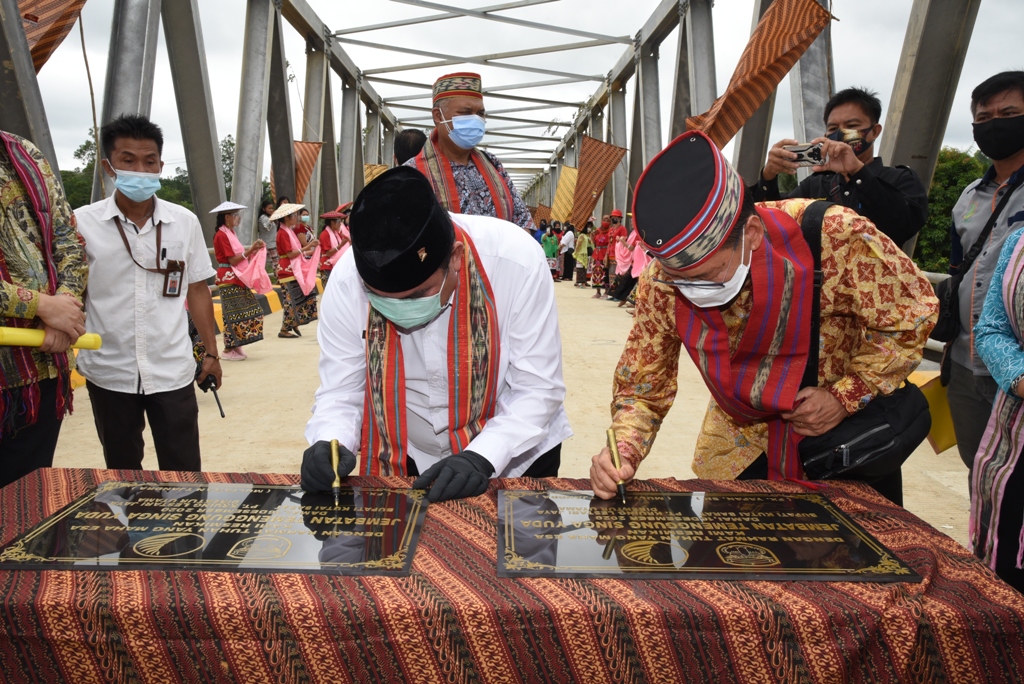 Peresmian Jembatan Temenggung Singa Yuda Kecamatan Damai